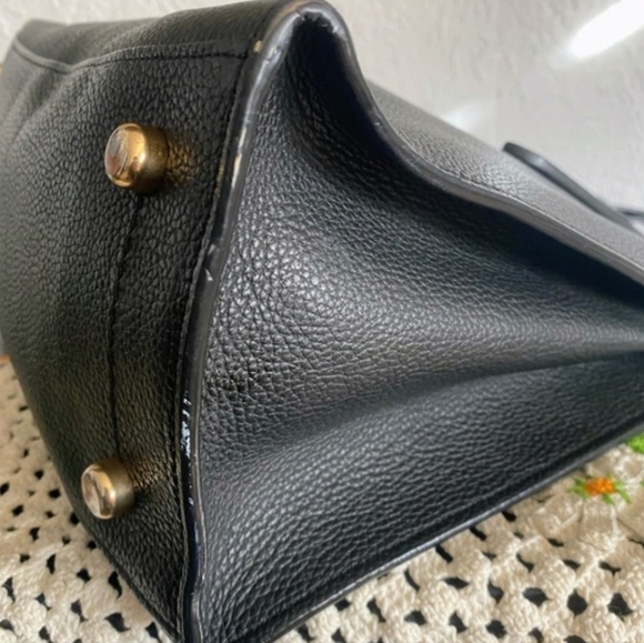 Coach Charlie Carryall Black Pebbled Leather Handbag EUC 2018 - Picture 4 of 12